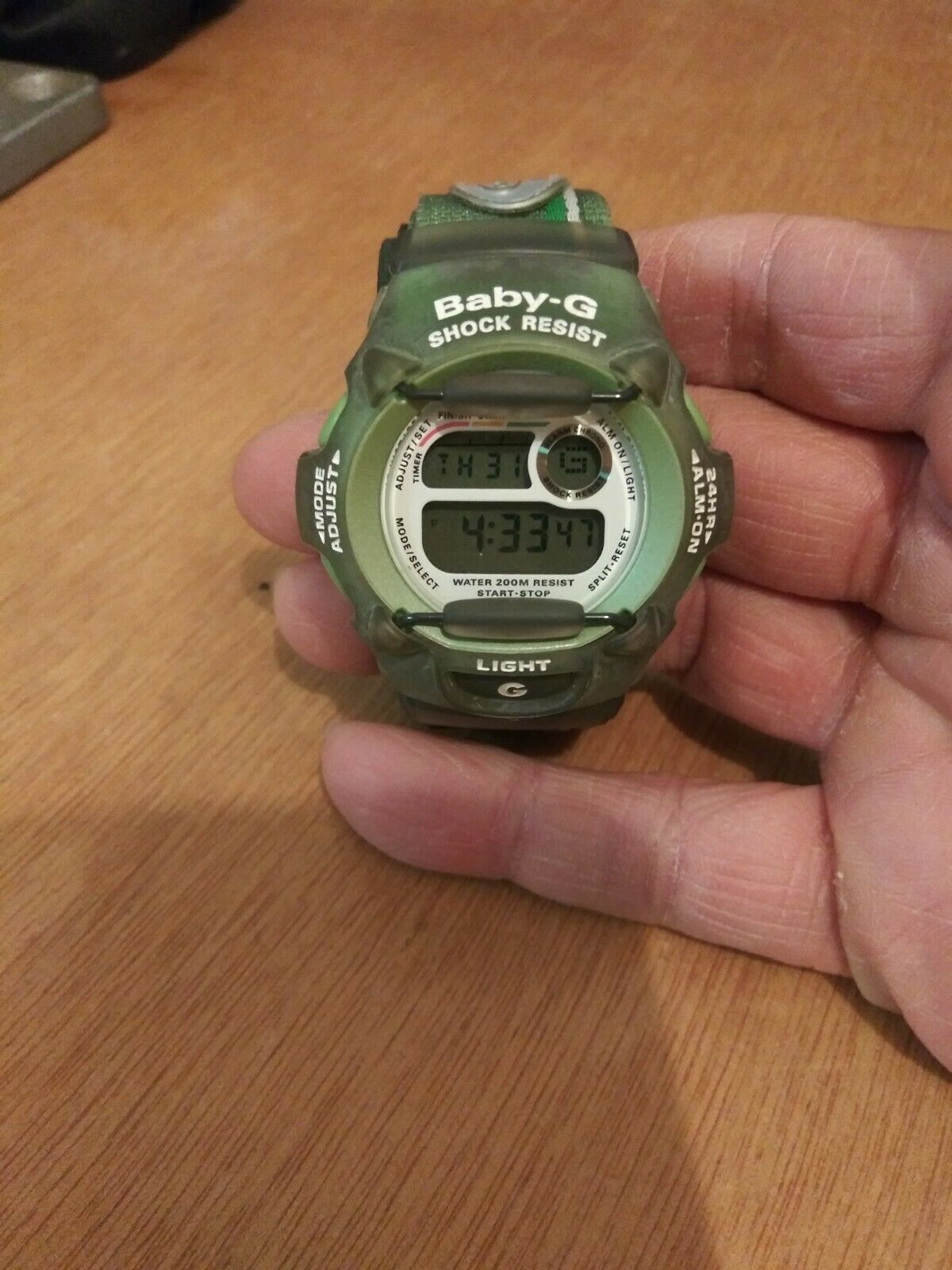 Nice Casio Baby G Shock BG-370 1619 Module Glide Jelly Alarm