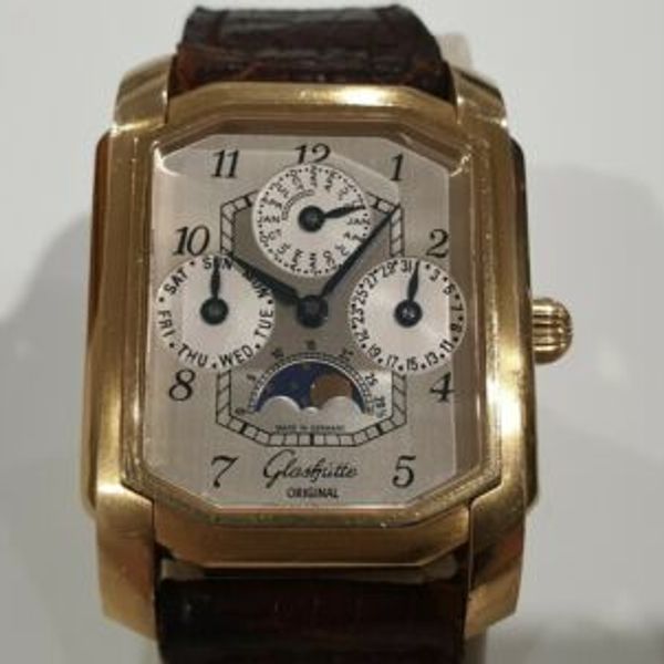 Glashutte Original Karree Perpetual Calendar Solid Gold BOXED