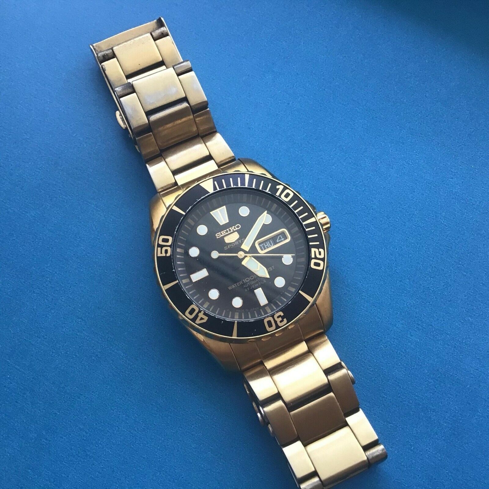 Seiko 5 SNZF22J1 Gold Automatic Diver Watch WatchCharts