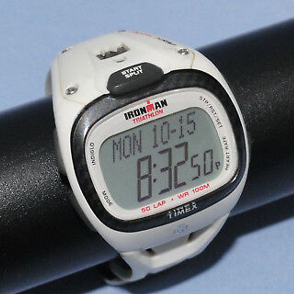 Timex Ironman Triathlon Digital WATCH Lap Time Wristwatch Indiglo Side ...