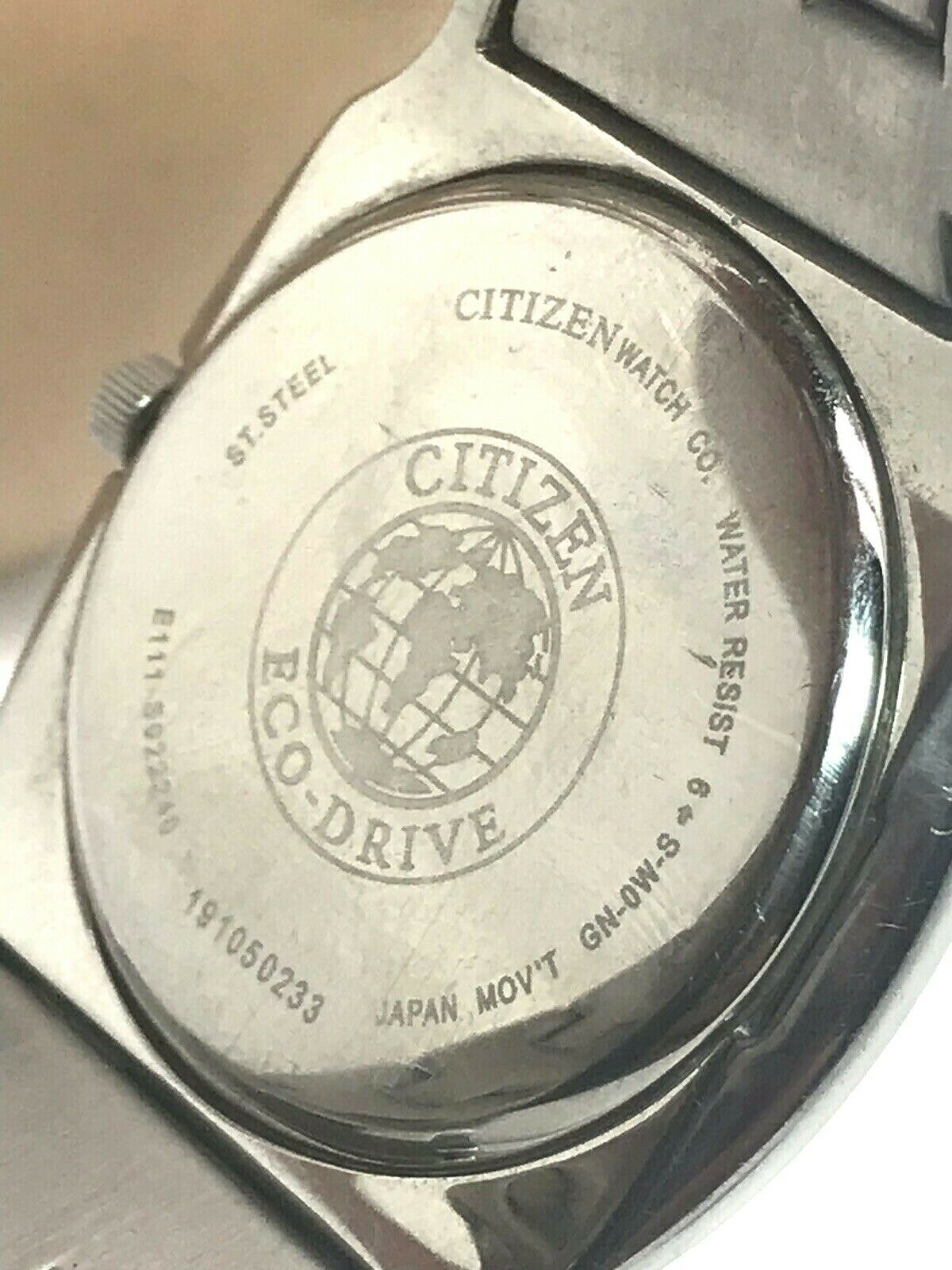 Citizen Eco-Drive E111-S022240 Stainless Steel Gray Dial Date