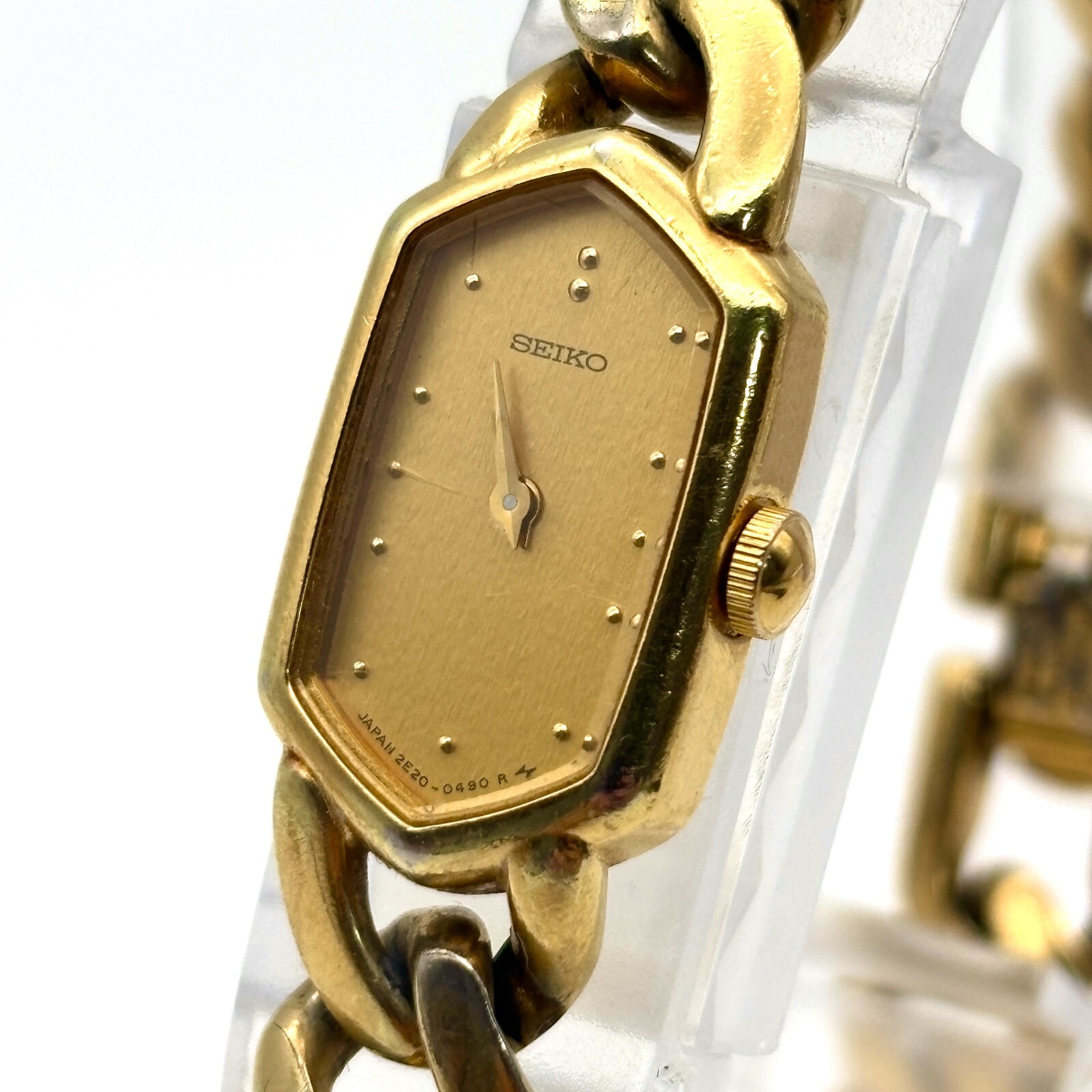 Vintage 1986 Exc+3 Seiko Tisse 2E20-5360 Gold Quartz Women's Watch