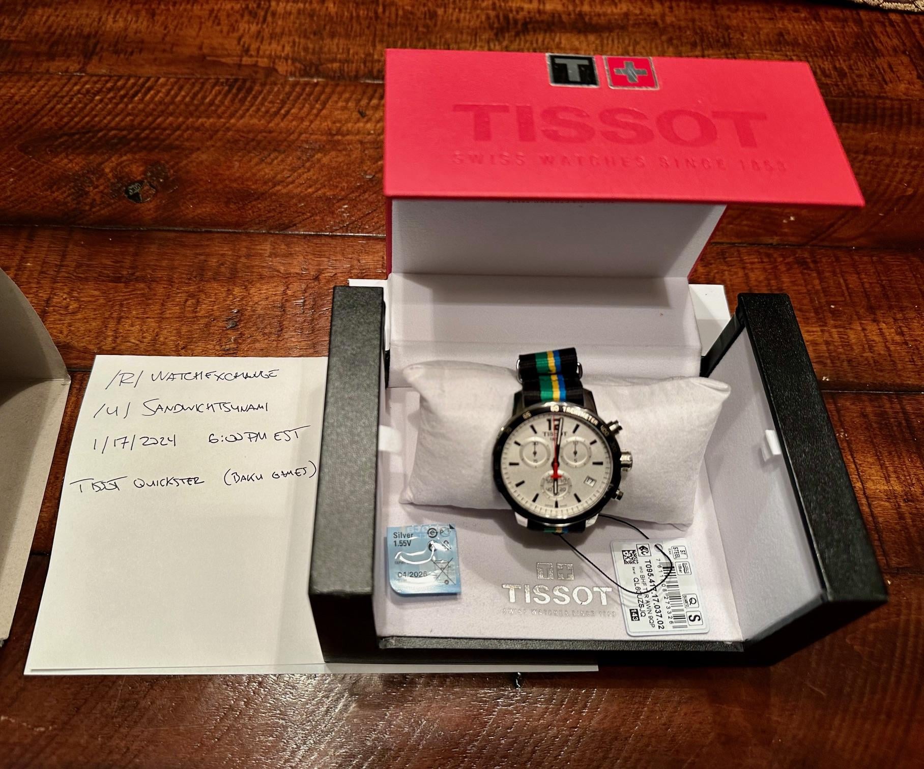 WTS Tissot Quickster Baku European Games 2015 WatchCharts