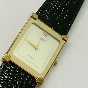 1980's Vintage Ultra Thin Lassale Seiko 6730-5759 Quartz Watch New