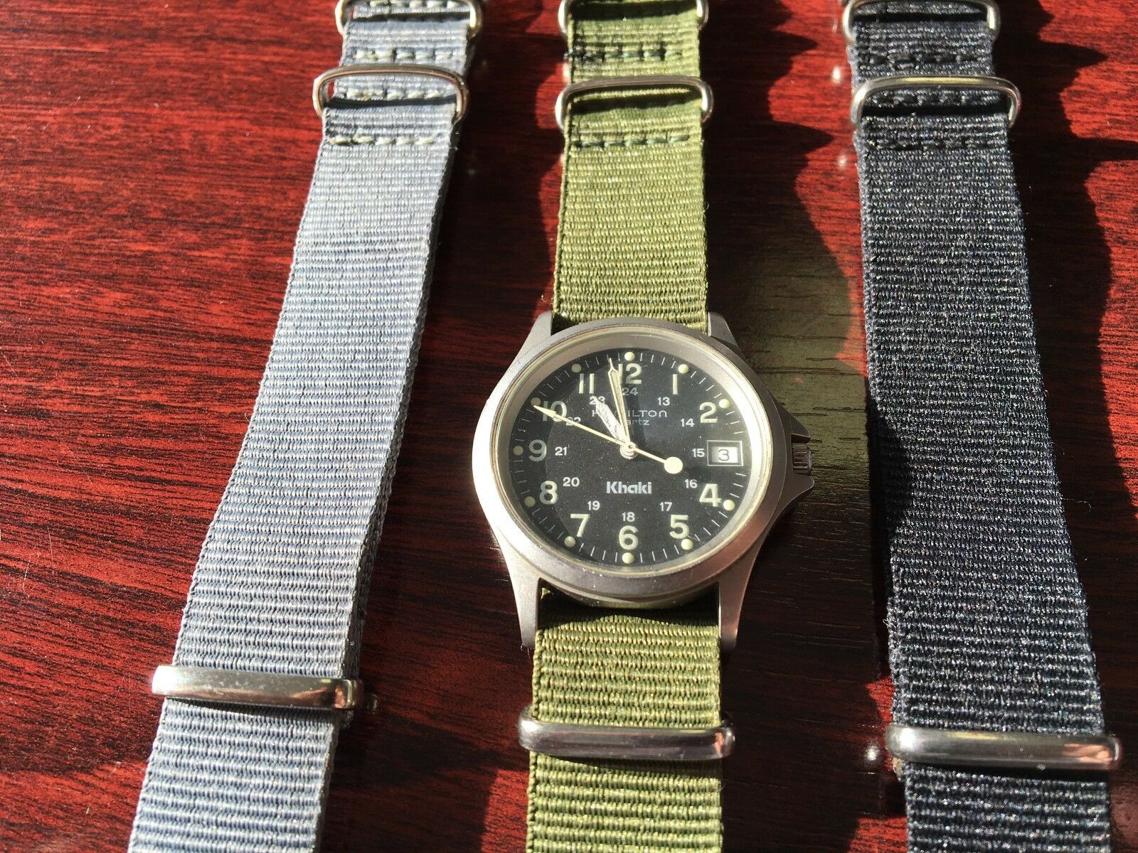 Hamilton Khaki Quartz 34mm Watch 9445B Swiss ETA 955.112 7 jewels
