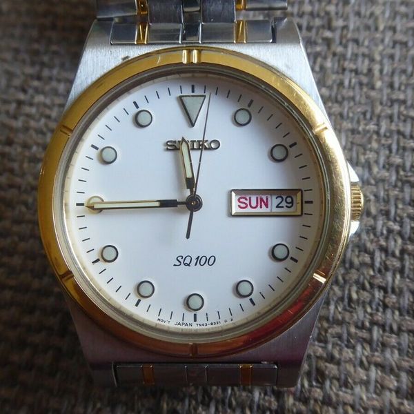 Men's SEIKO SQ100 Quartz Watch - 6 month warranty - 7N43-8200 Very good ...