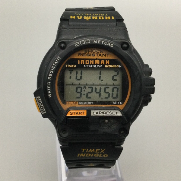 Vintage Timex Ironman Triathlon Watch Men Indiglo 8 Lap 1996 For Parts