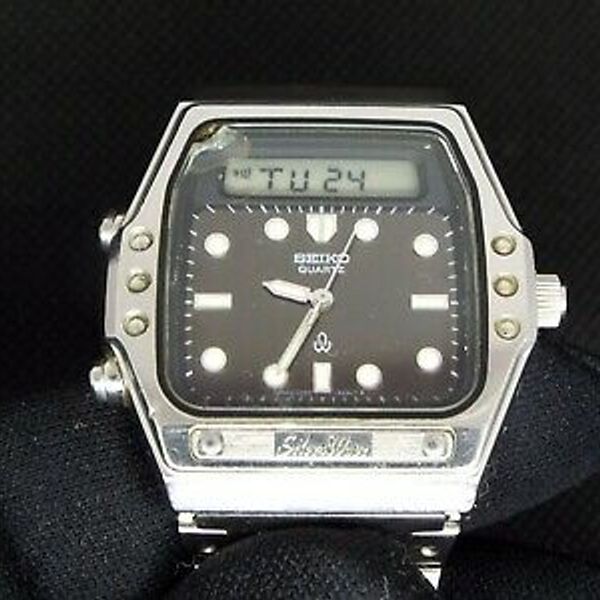 VINTAGE SEIKO VINTAGE DIGITAL H357-5140 SILVER WAVE BOND ERA VINTAGE SEIKO VINTAGE DIGITAL H357-5140 SILVER WAVE BOND ERA