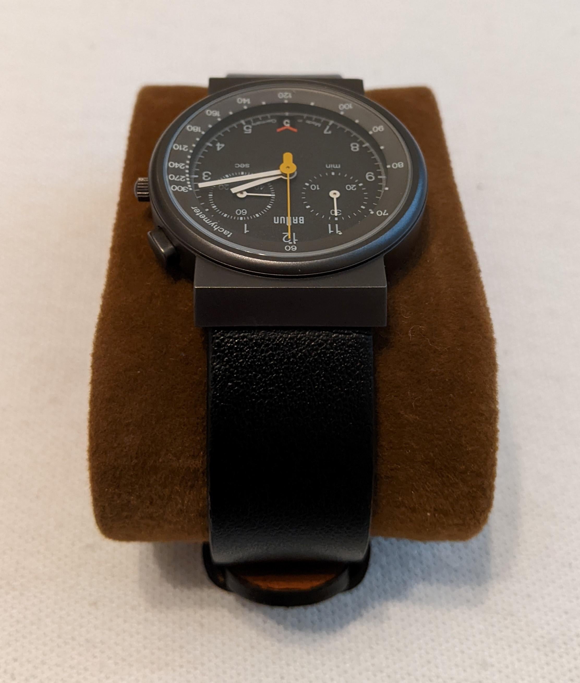 WTS]Braun AW60 (3806) All Black Rare and Vintage Chronograph