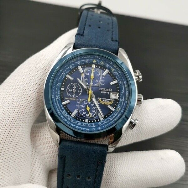 Citizen automatic quatz watches blue angels best sale world chronograph men's watch with gift box