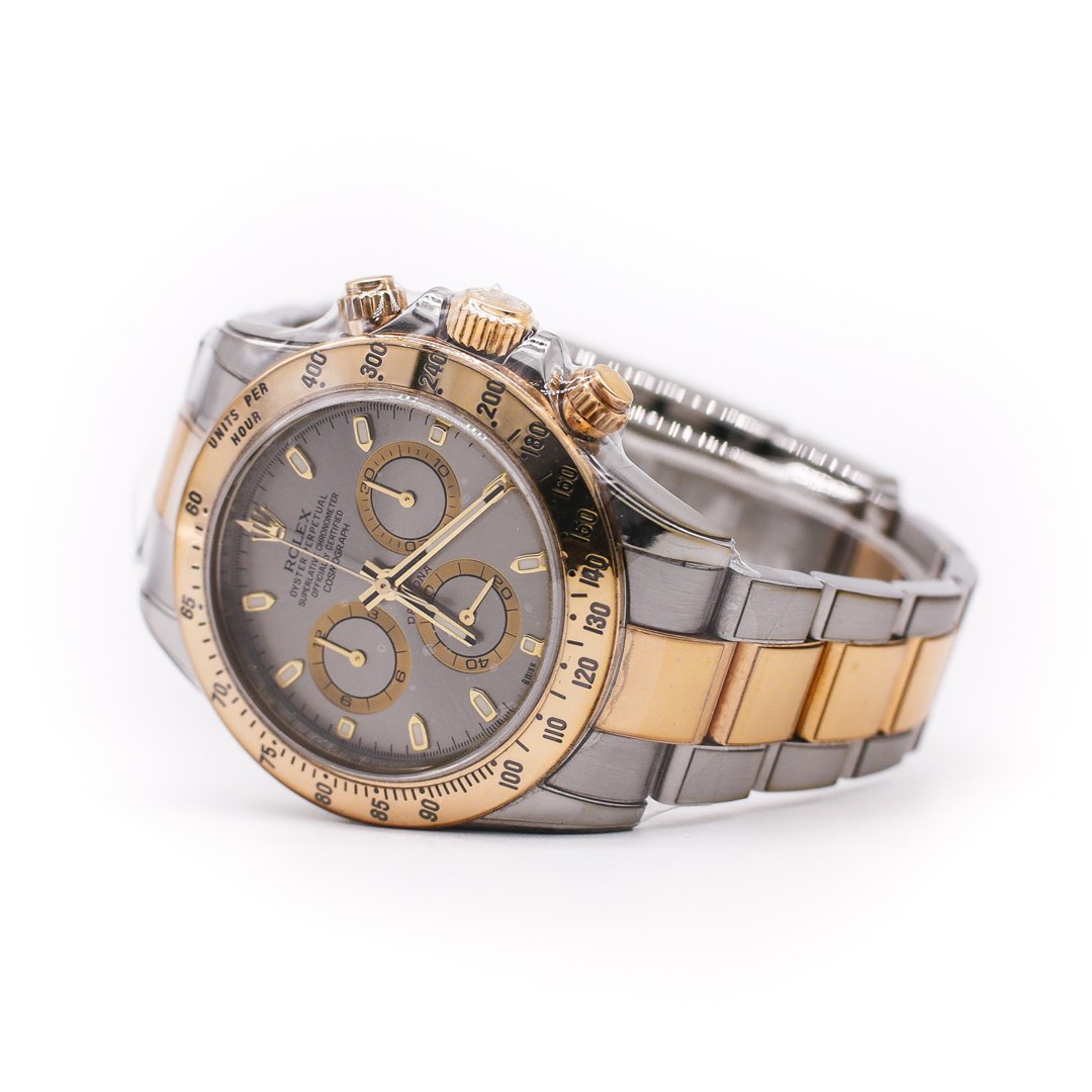 2015 Rolex Daytona 18K Yellow Gold Stainless Steel Grey APH Dial