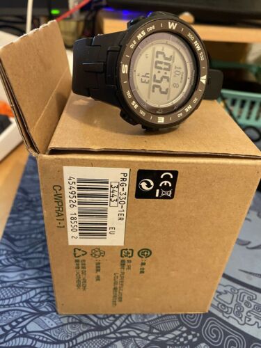 Casio Protrek Prg 330 1er Black Wristwatch Mens Like New Watchcharts