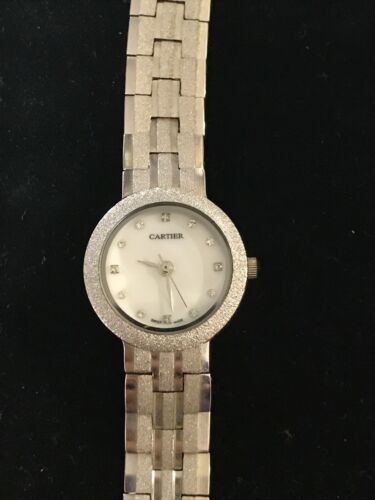 Estate Cartier Paris 925 Argent Plaque Or G 20M Swiss 21