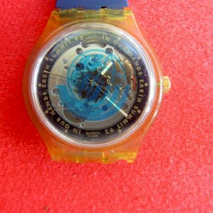 Swatch 23 J Automatic Watch In Our Hands Earth Summit 92 Very Accurate Watchcharts