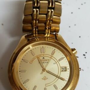 SEIKO Kinetic Watch Gold 5M42-0A19 *for parts* Date Watch | WatchCharts