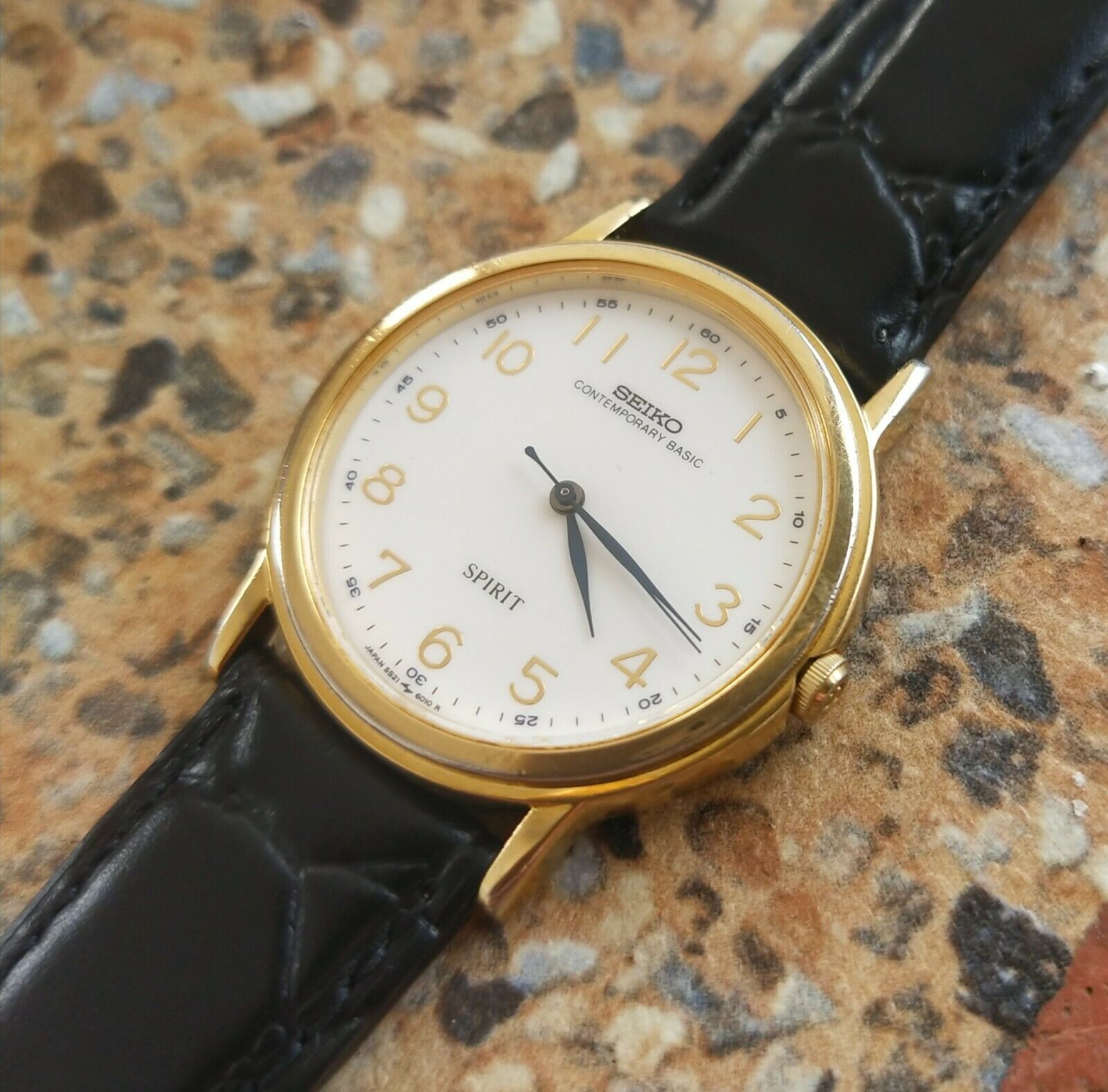 Rare Seiko Spirit Quartz 5S21 6000 April 1990 Sweep Second Hand