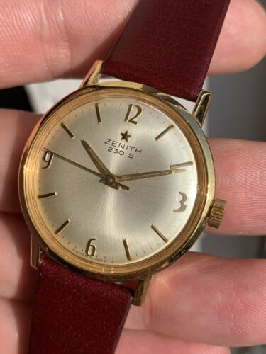 Vintage Zenith 230 S Gold Plated Mens Watch Cal. 2532 33mm