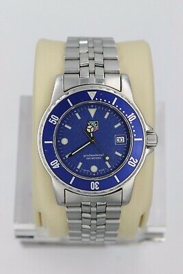 Tag Heuer WD1214.BA0610 Blue 1500 Professional SS Watch Mens Mint