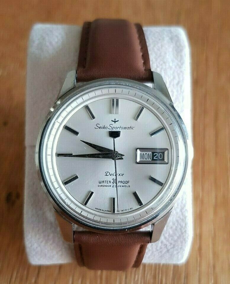 Vintage Seiko Sportsmatic Deluxe Auto Day Date 23 Jewels 1964 Mint