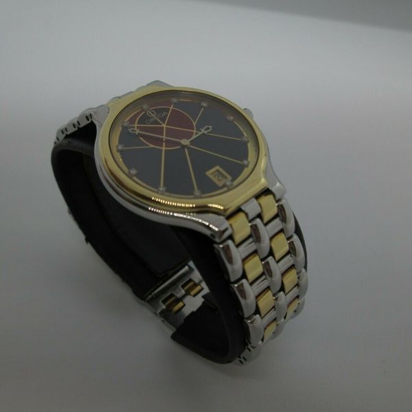 Vintage Men's Omega 1449/432 Deville Quartz SS & 18kt Gold watch w