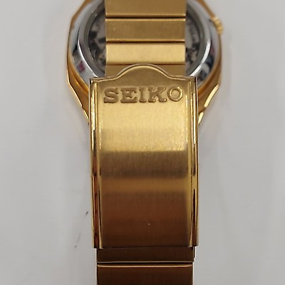 Seiko 5 Watch Gents 7S26-00R0 Automatic Gold Tone Bracelet