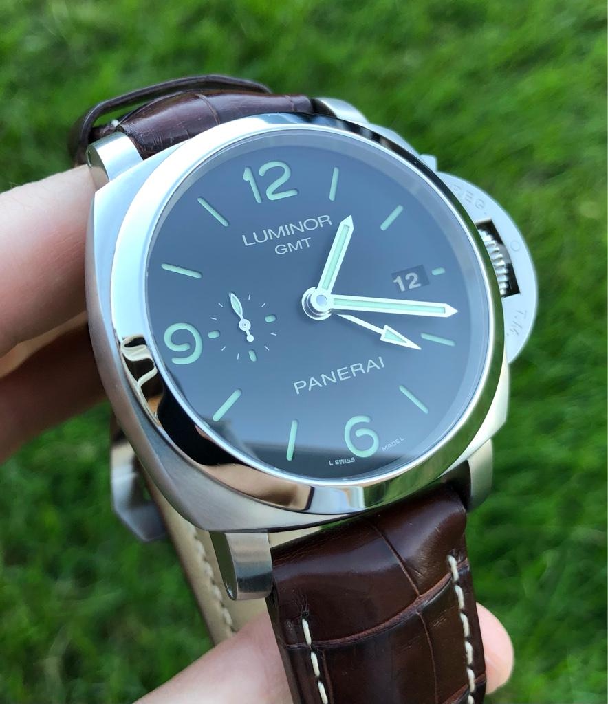 Panerai 320 Luminor 1950 3 Days GMT Stainless Steel PAM00320 Men s