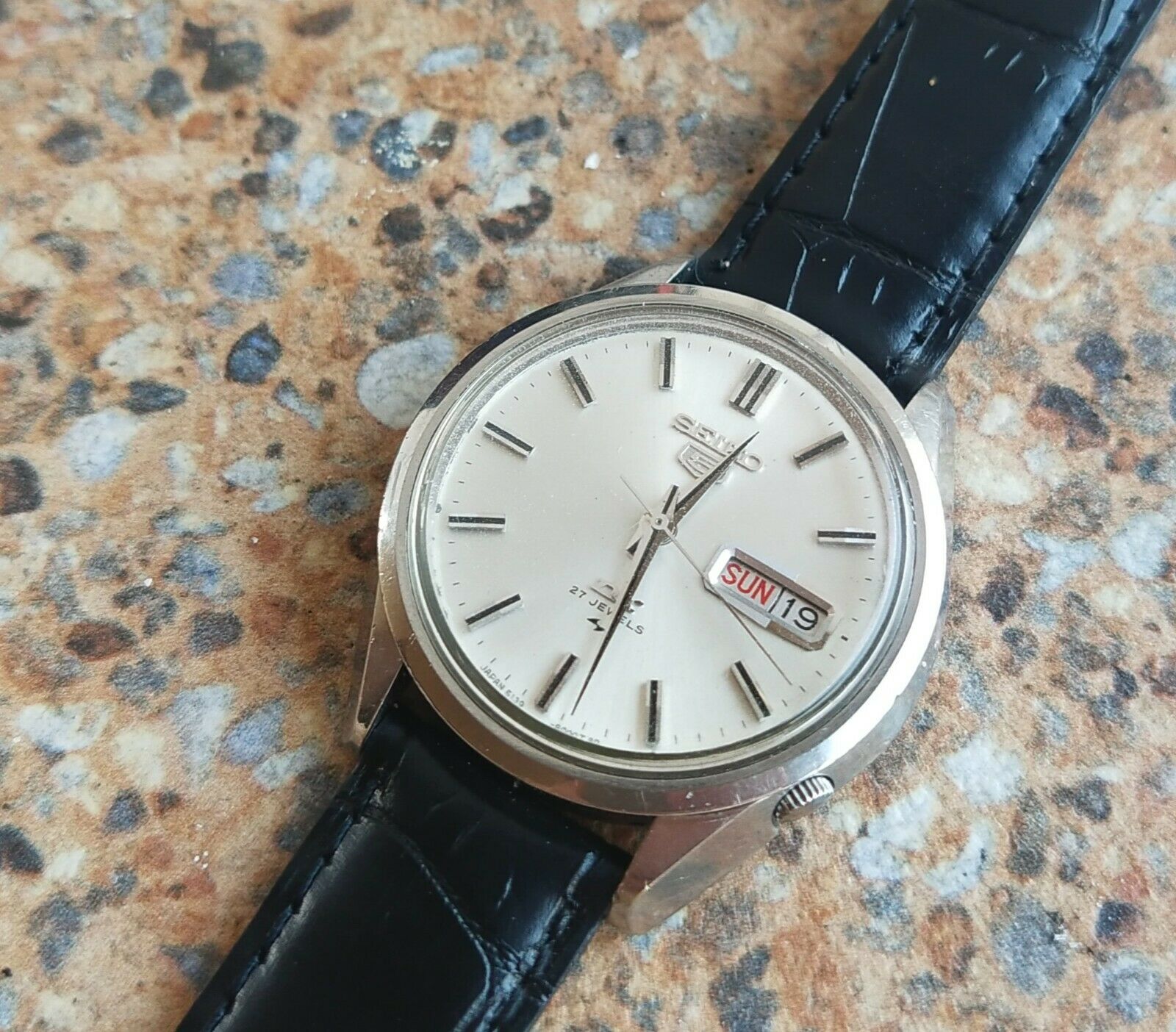 Vintage Seiko 5 DX 27 Jewels Automatic 5139 8000 JDM APRIL 1968