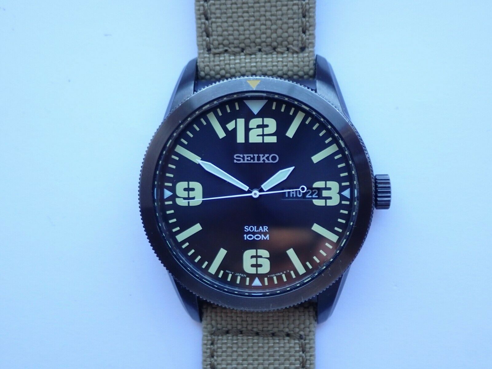 Seiko Solar Pilots Military SNE331 V158-0AR0 Men