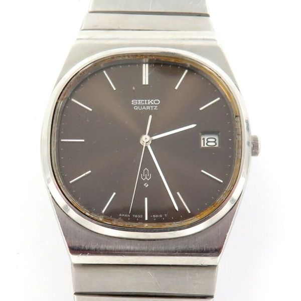 VINTAGE SEIKO QUARTZ 7832-5010 DATE MENS WATCH