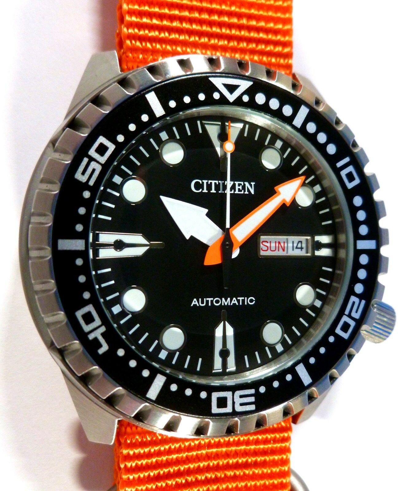 Citizen Promaster Marine Sport Automatic 100M Watch ORANGE NATO STRAP NEW WatchCharts