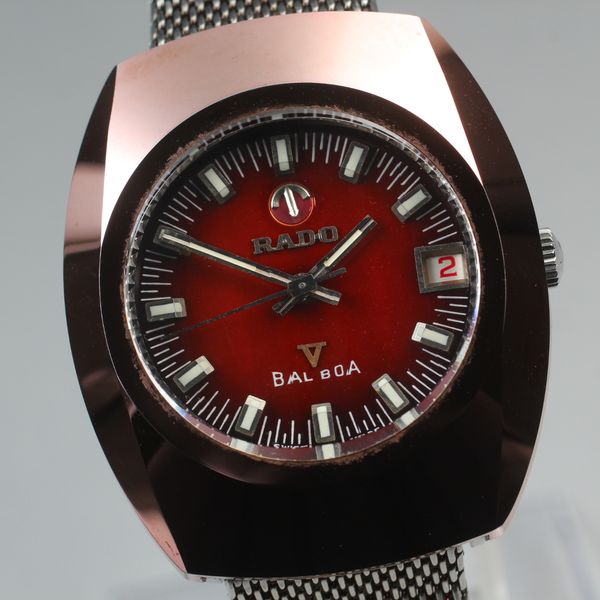 [NEAR MINT] RADO V BALBOA Red Dial Swiss Made AT Men's Watch From JAPAN ...