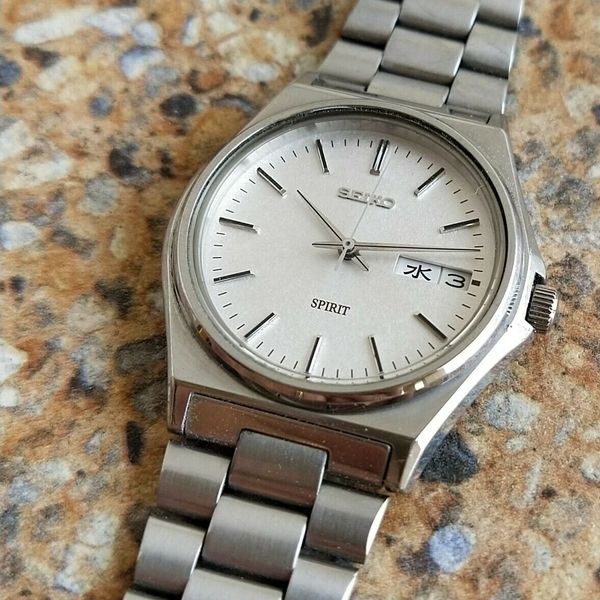 Seiko Spirit Quartz JDM 7N48 7000 March 1993 Kanji Textured