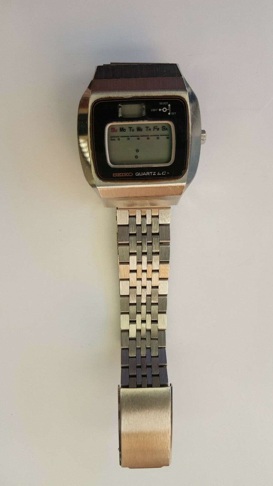 SEIKO 0114-0020 1975 LC Quartz LCD Digital watch Sold for Parts or