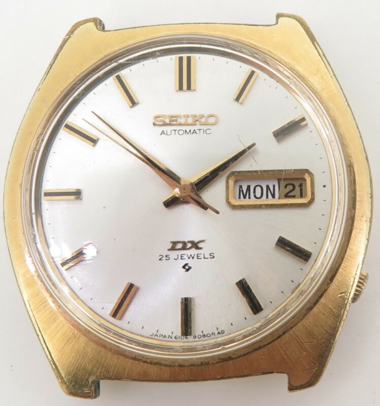 Vintage Seiko DX 25 jewel Gold plated Watch Ref 6106 8080 $1