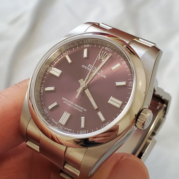 Rolex 116000 Oyster Perpetual, Red Grape - full set | WatchCharts ...