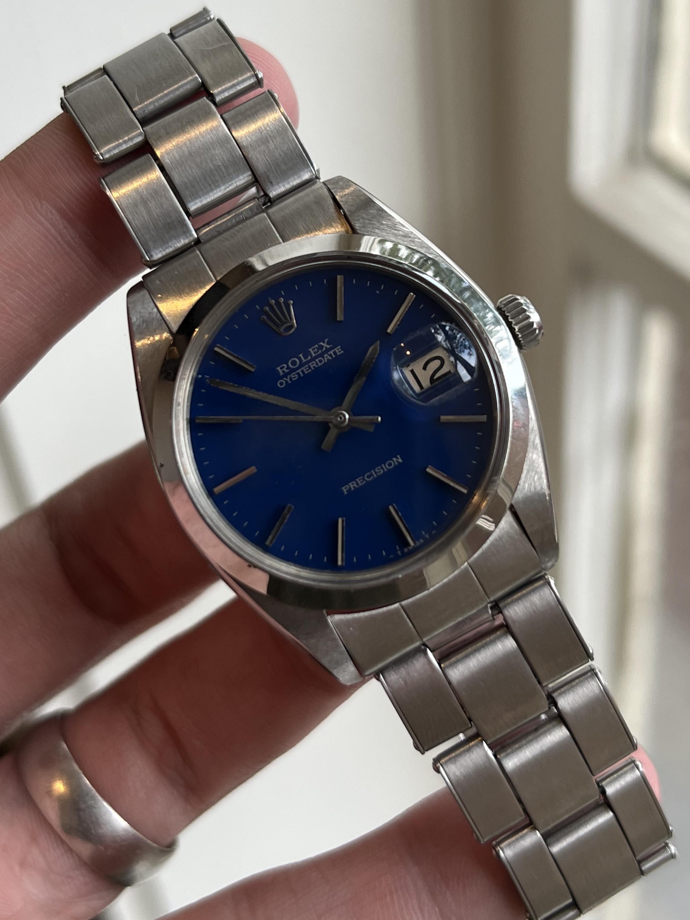 Rolex 6694 hot sale blue dial