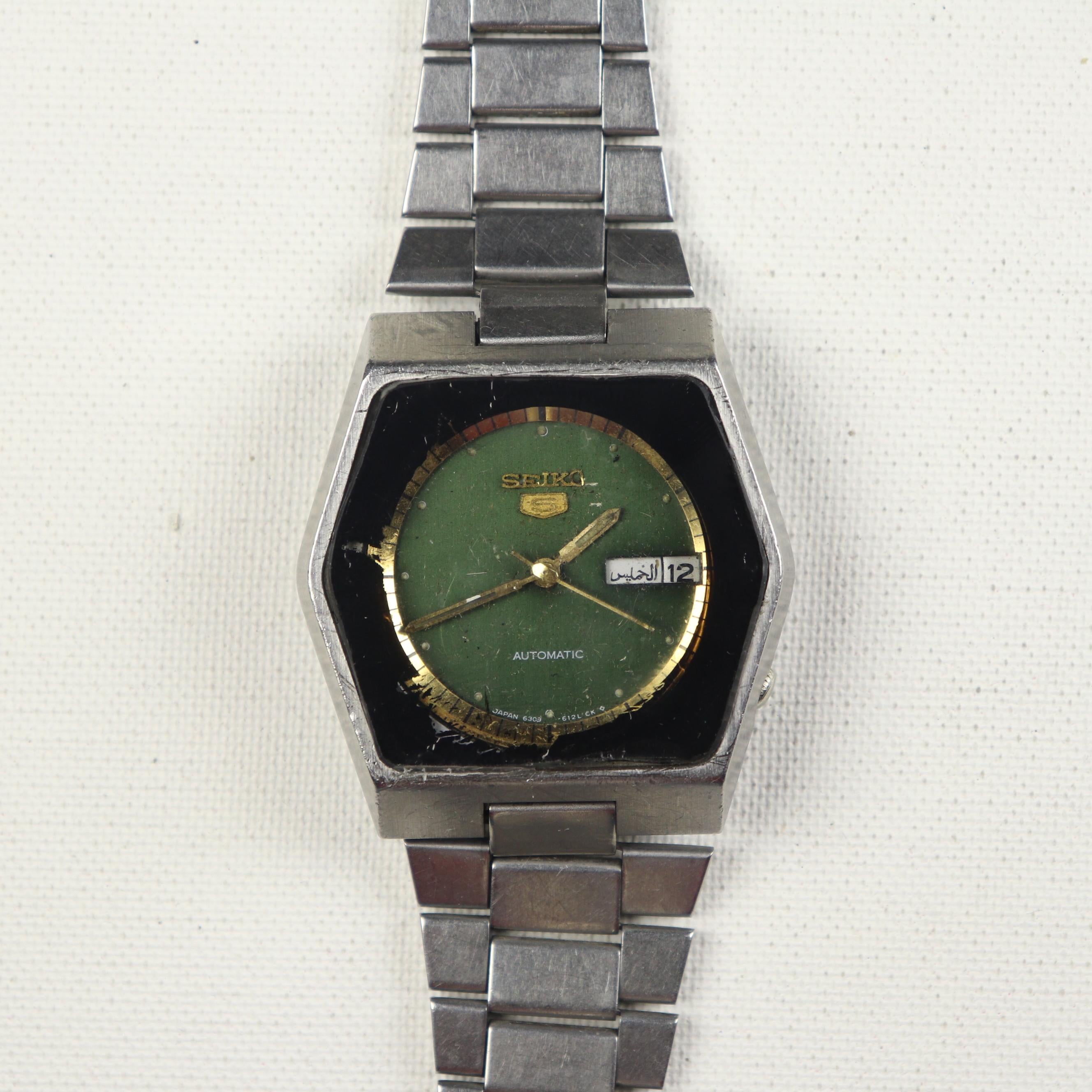 WTS] Vintage Seiko 5 6309-610A Automatic Watch | 17J | Rare Green