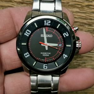 Seiko Kinetic SKA553 quartz gents' stainless steel bracelet watch |  WatchCharts