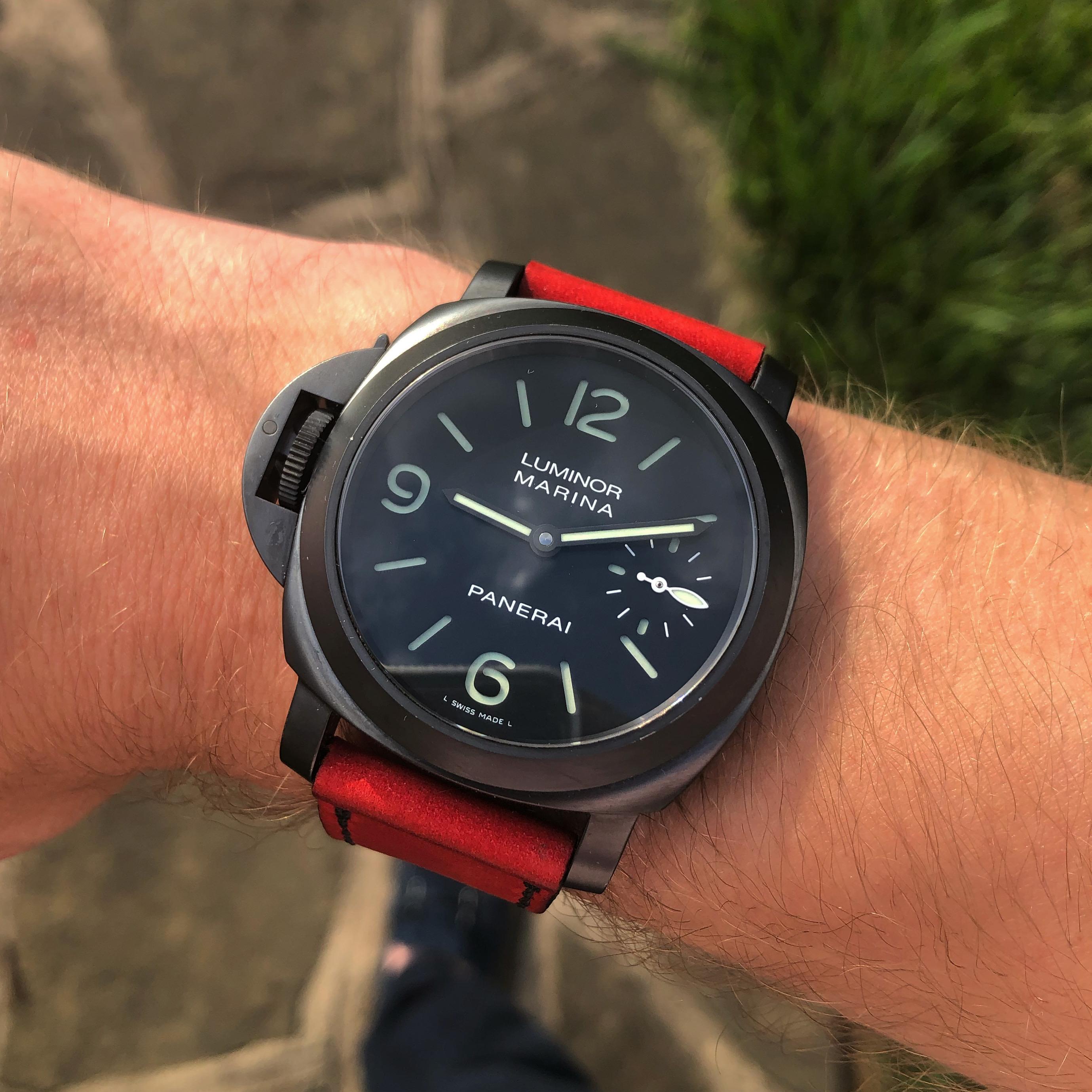 Panerai PAM00026 K Luminor Marina DLC Destro PAM26 Left Hand