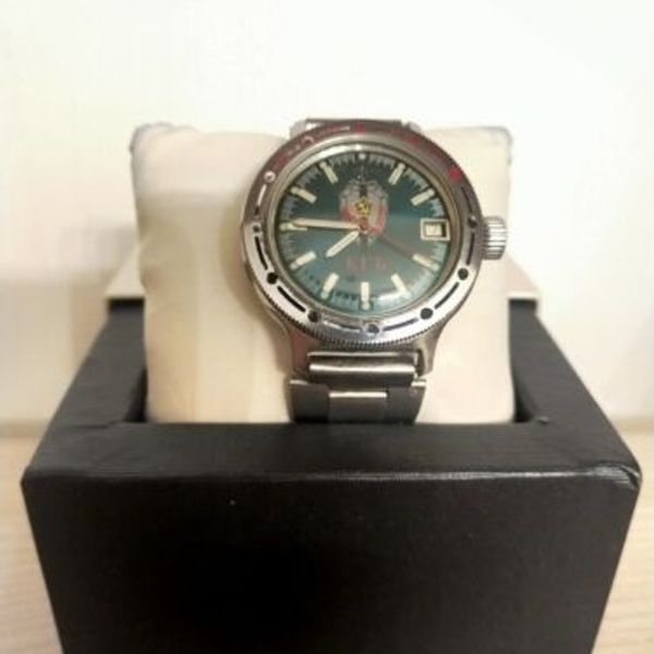 Vostok KGB 2416/420457, orologio da polso, quadrante automatico, colore: nero