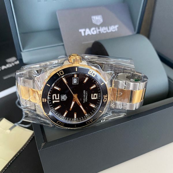 Tag Heuer Formula 1 Quartz Black Dial Two Tone Steel Strap Watch for Men - WAZ1121.BB0879