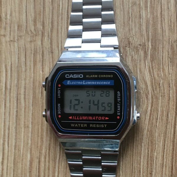 Casio 3298 A168 Stainless Steel back Illuminator Men's Watch - Silver ...