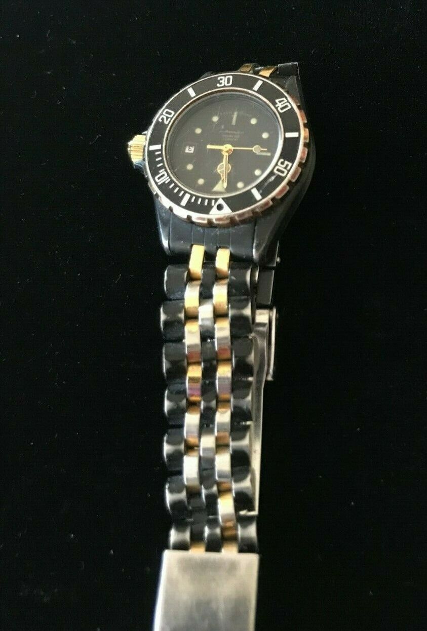 TAG HEUER 1000 980.028 N Black Coral Gold Two tone Vintage Watch