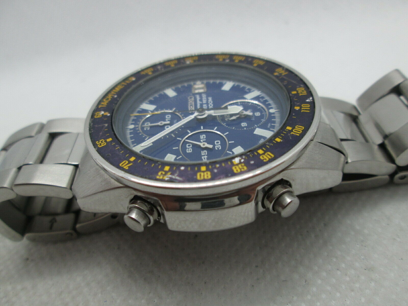 SEIKO 7T32-7H00 RACING CHRONOGRAPH STAINLESS STEEL QUARTZ MENS