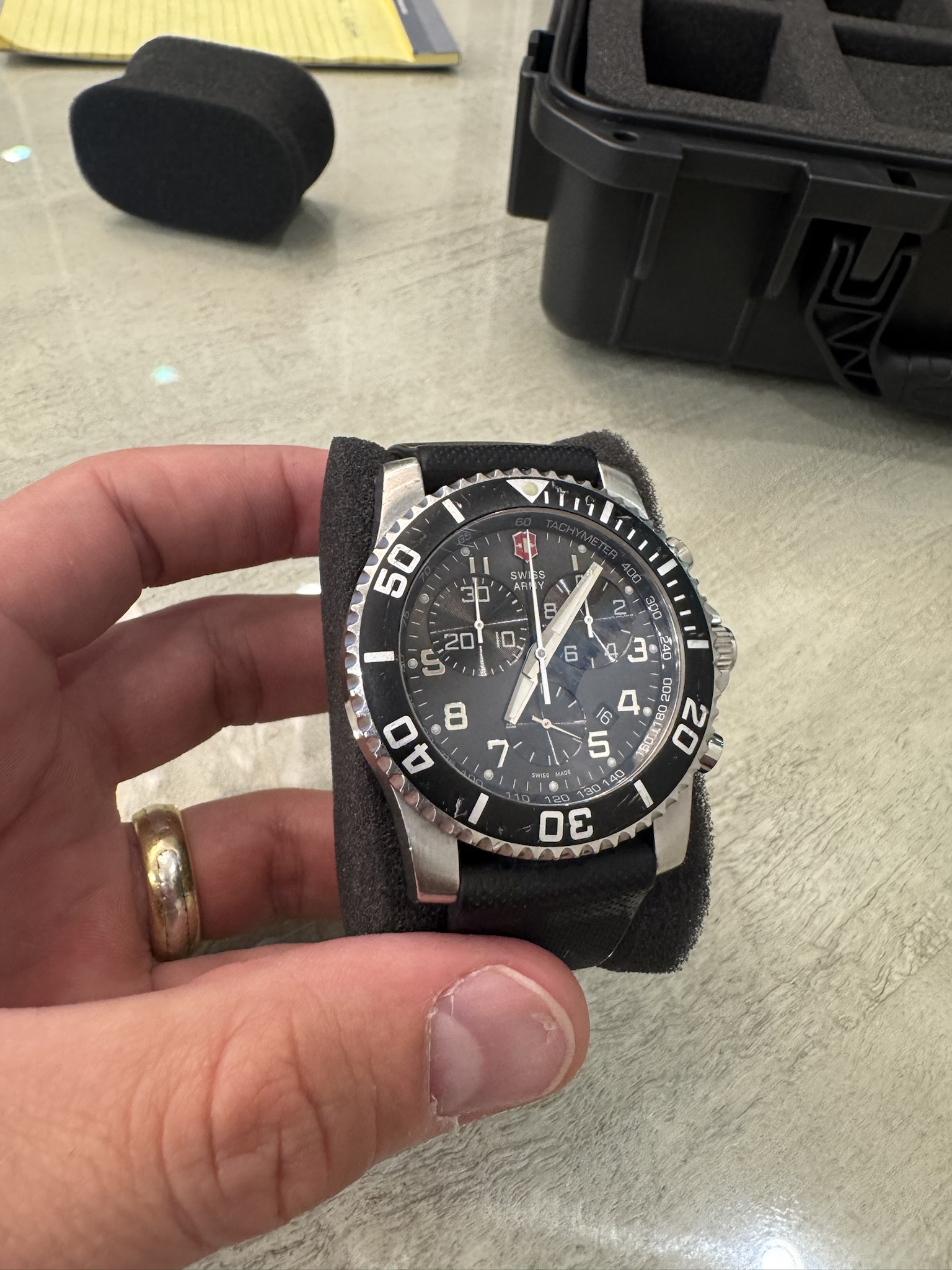 Wenger 077-158△WENGER/ WENGER 77003 クロノグラフ/USED AGChrono 