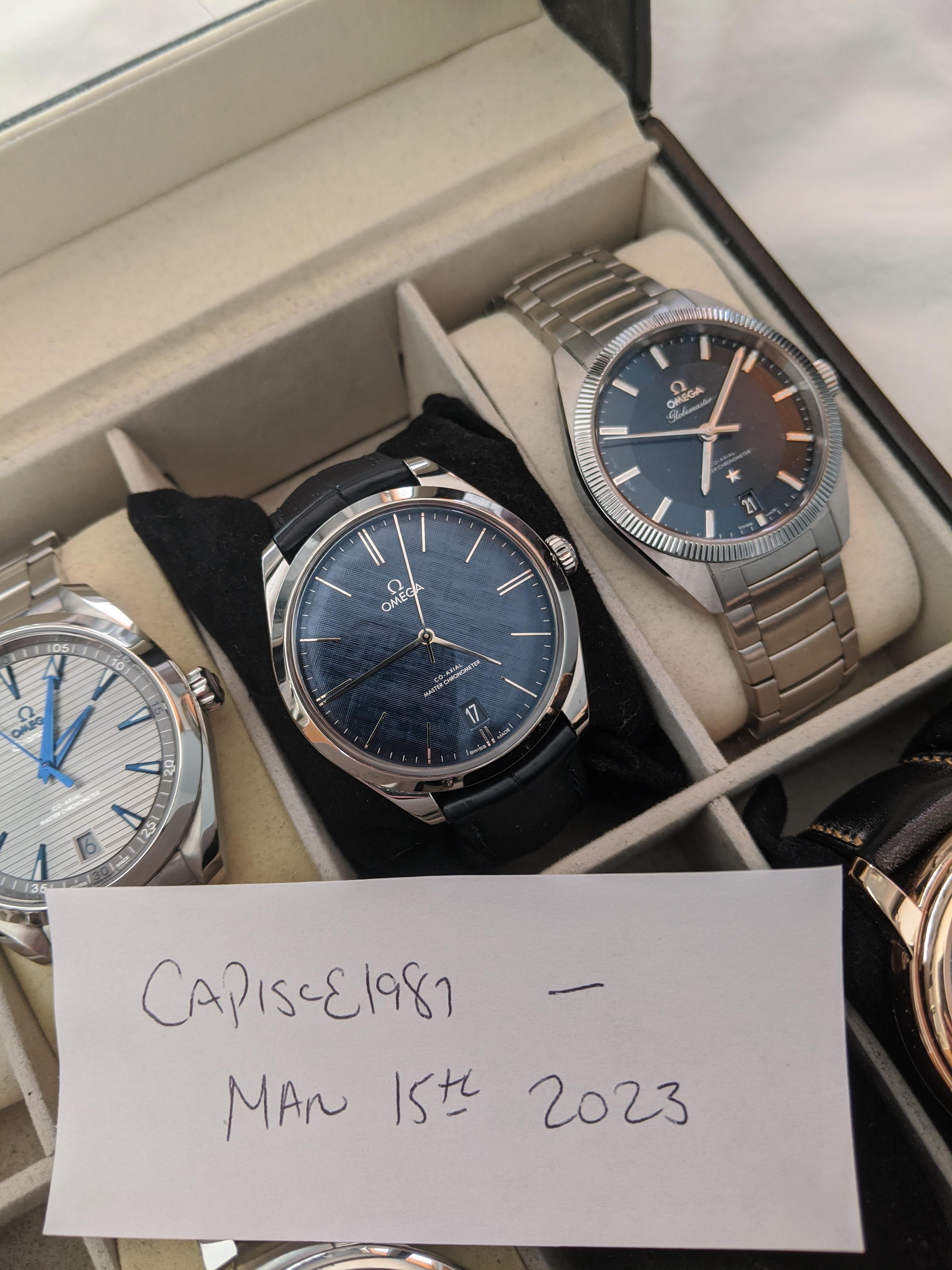 [WTS] Omega Tresor Blue "Plaid" Dial Manual Wind 8910 Calibre