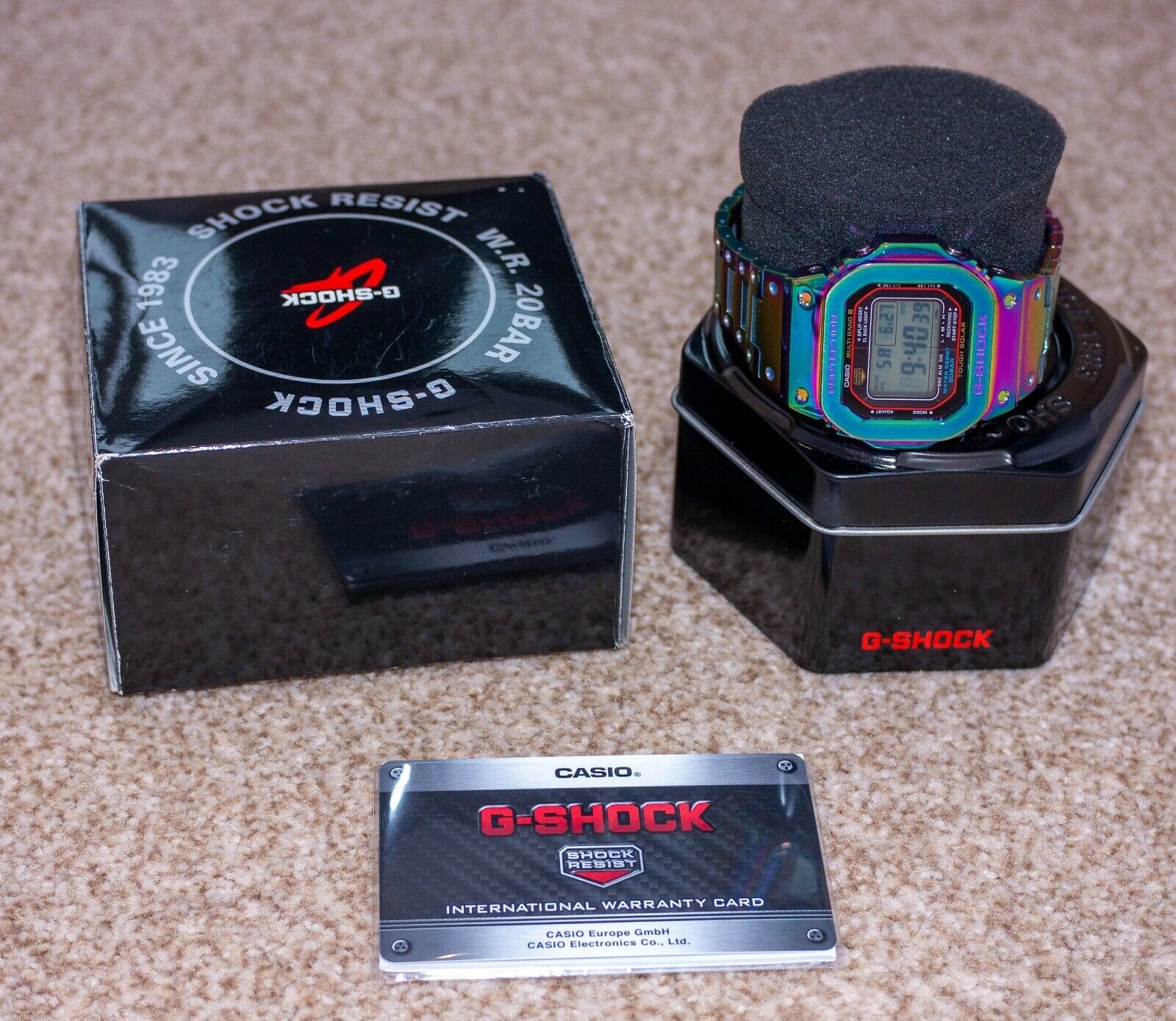 Casio G Shock Gw M5610 1er With Iridescent Full Metal Band And Bezel Watchcharts