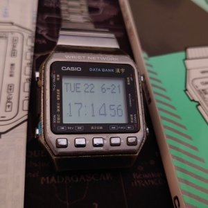 Vintage Casio Data Bank Kanji Wrist Network Digital Men's
