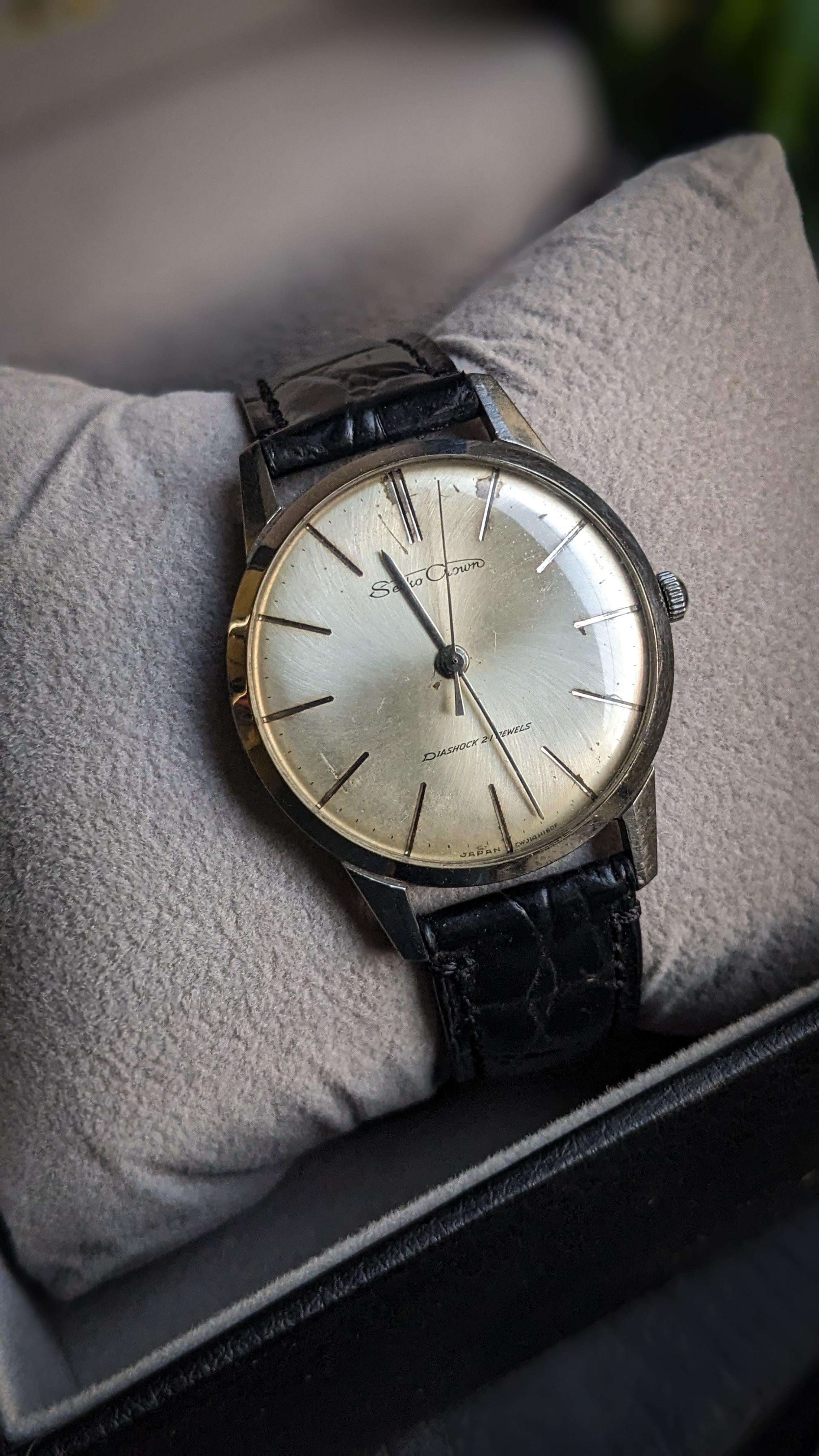 wts] 1960's Vintage Seiko Crown J14065 21 Jewels Manual Winding