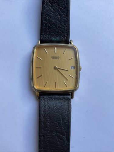 VINTAGE SEIKO QUARTZ WATCH 7439 5020 RO GOLD TONE DRESS WATCH